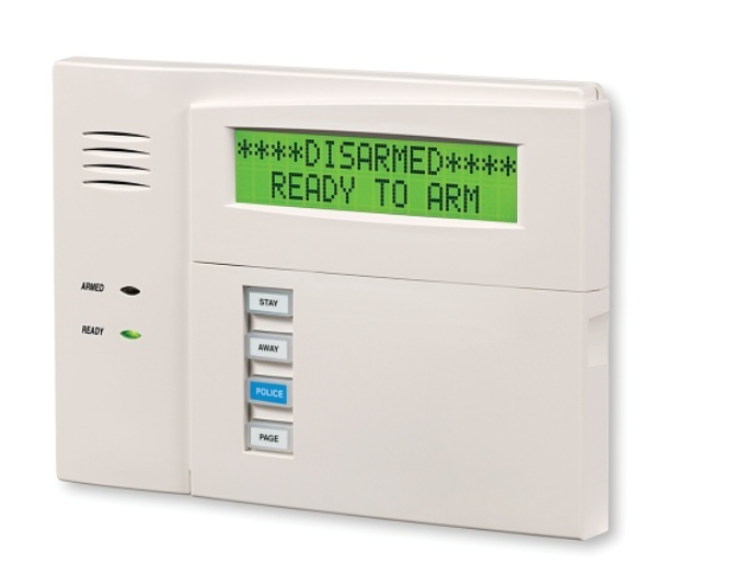 Honeywell Home 6160 32-Character Alpha Keypad for VISTA Security Systems, White