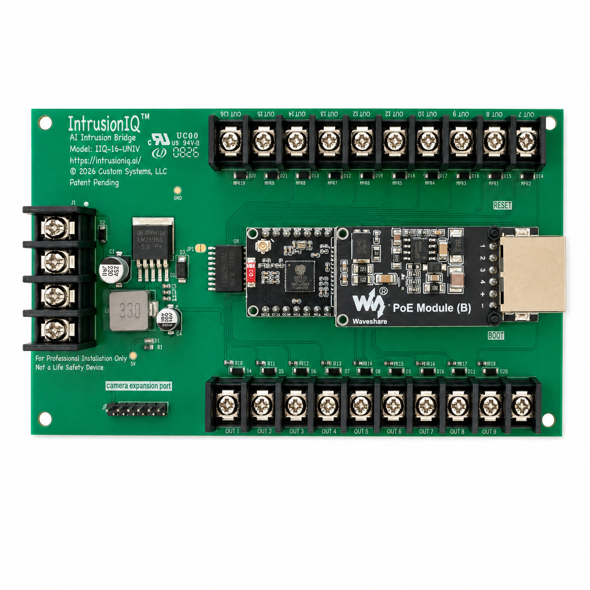 IntrusionIQ™ 16-Zone AI Camera-to-Alarm Bridge Kits