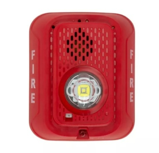 System Sensor P2RLED L-Series 24V 2-Wire LED Horn Strobe, Wall-Mount, FIRE, Red