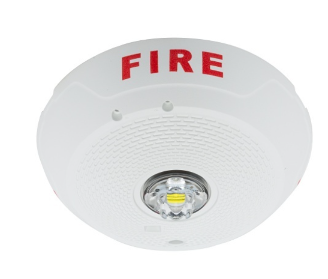 System Sensor SCWLED L-Series 24V LED Ceiling-Mount Fire Strobe, White