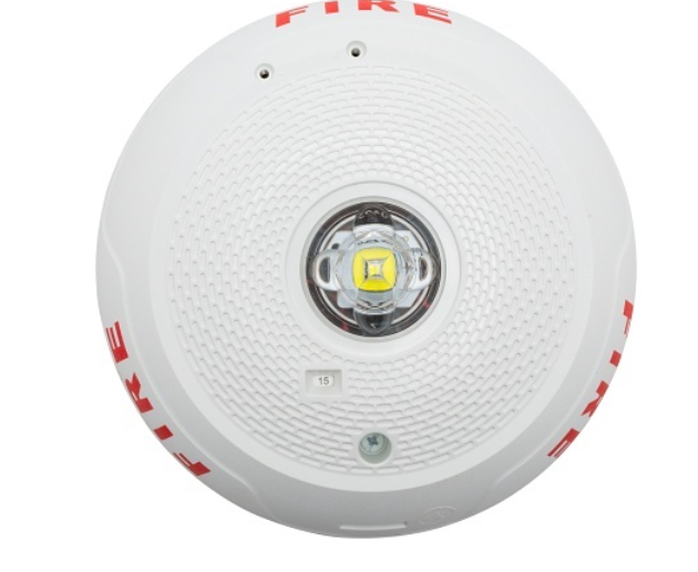 System Sensor SCWLED L-Series 24V LED Ceiling-Mount Fire Strobe, White